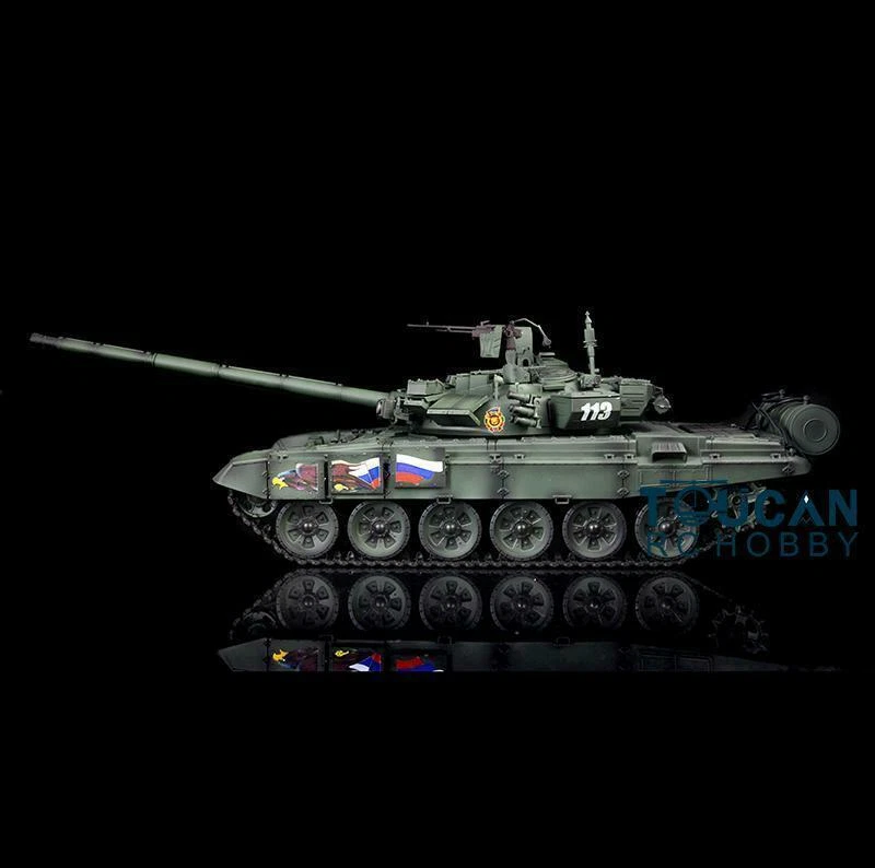 Henglong 7.0 1/16 Green T90 RC Tank 3938 360 Turret Metal Track W/ Link Red Eye - Image 2 of 4