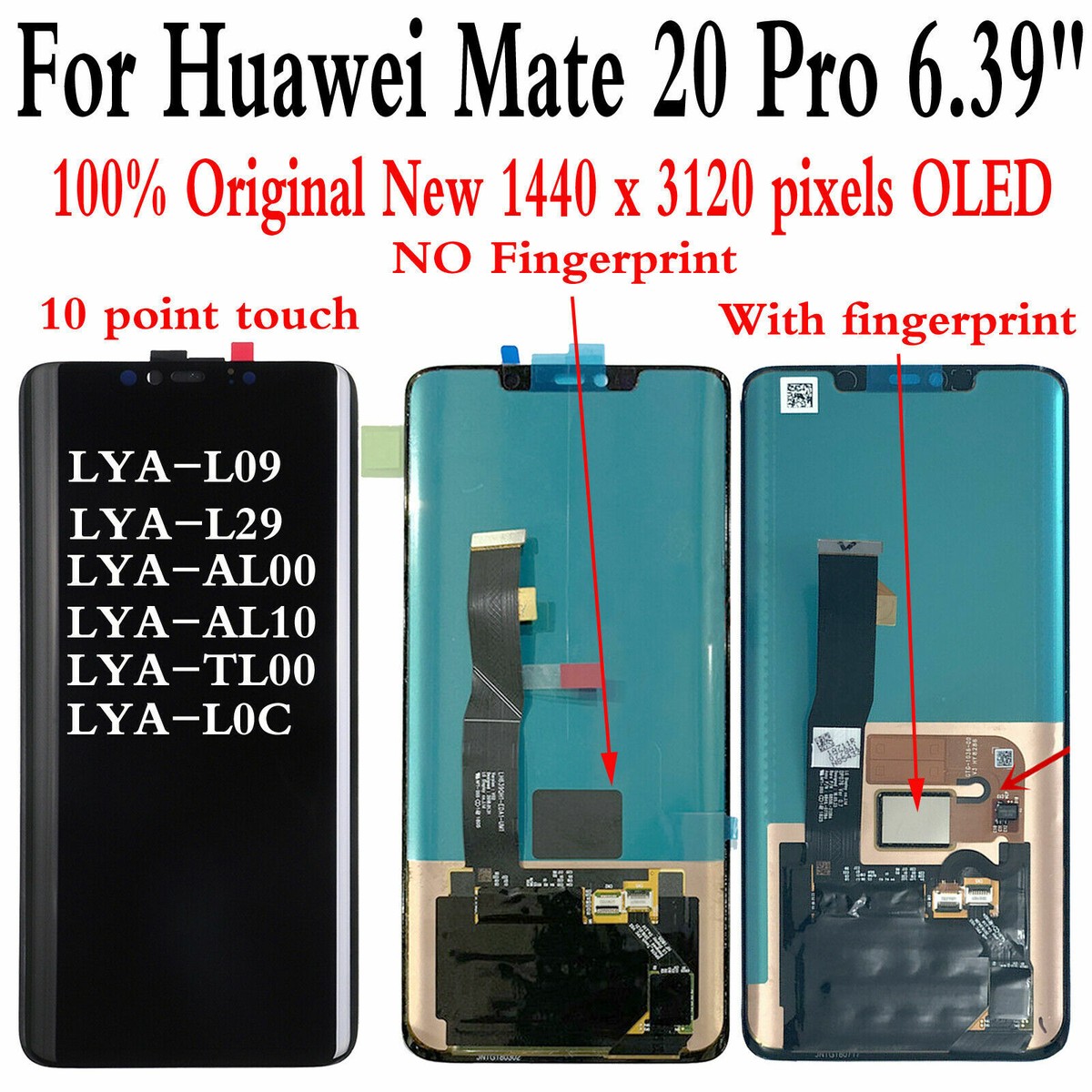 OEM For Huawei Mate 20 Pro LYA-L09 LCD Display Touch Screen