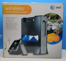 AT T Portable Wireless Indoor Outdoor IT Tower Speaker System - Black.