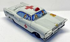 VINTAGE TIN FRICTION NO. 12 AMBULANCE CAR II - 1410 JAPAN 5 1/4"