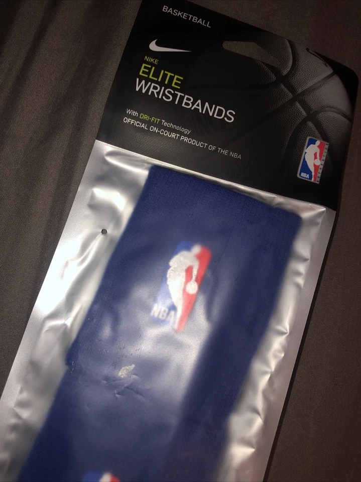 Muñequeras Nike Elite Dri Fit NBA Real Azul Baloncesto Muñequera Foto 4 de 4
