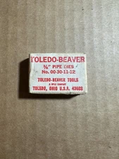 Toledo Beaver Pipe Threading Dies 3/8" No. 00-30-11-12