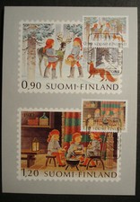 Finland: maximum card, "Christmas", MN 916 + 917, pcs.:"JOULU JULEN 1982"