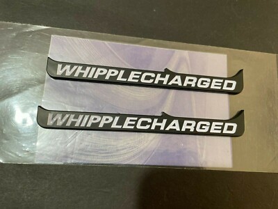 2015-2020 WHIPPLE CHARGED Emblems Badge Matte Black & White - 2pcs