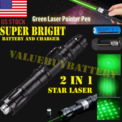 6000Miles Green Laser Pointer Star Visible Beam Light Rechargeable Lazer Pen