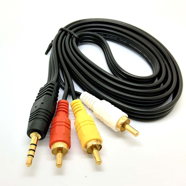 3.5mm to 3 RCA AV A/V TV Video Cable Cord For Panasonic Video Camera Camcorder eBay