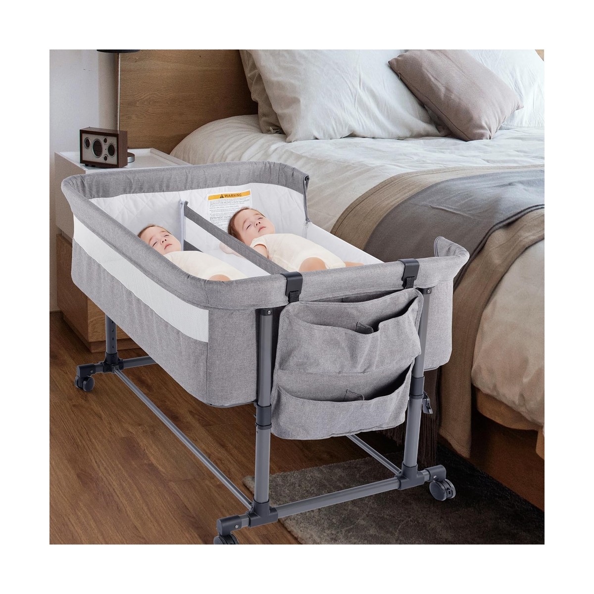 Twin Bassinet Large Travel Cot For Twins Baby Cradle For Twins Deals