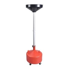8 Gallon Portable Waste Oil Drain Industrial Fluid Drain Tank Adjustable funnel