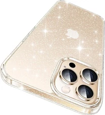 iPhone 14 Pro Case CASEKOO Slim Transparent Sparkle Glitter