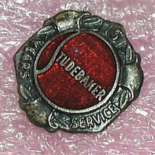 STUDEBAKER 15 YEARS OF SERVICE STERLING SILVER  HAT/LAPEL PINS EXC CONDITION