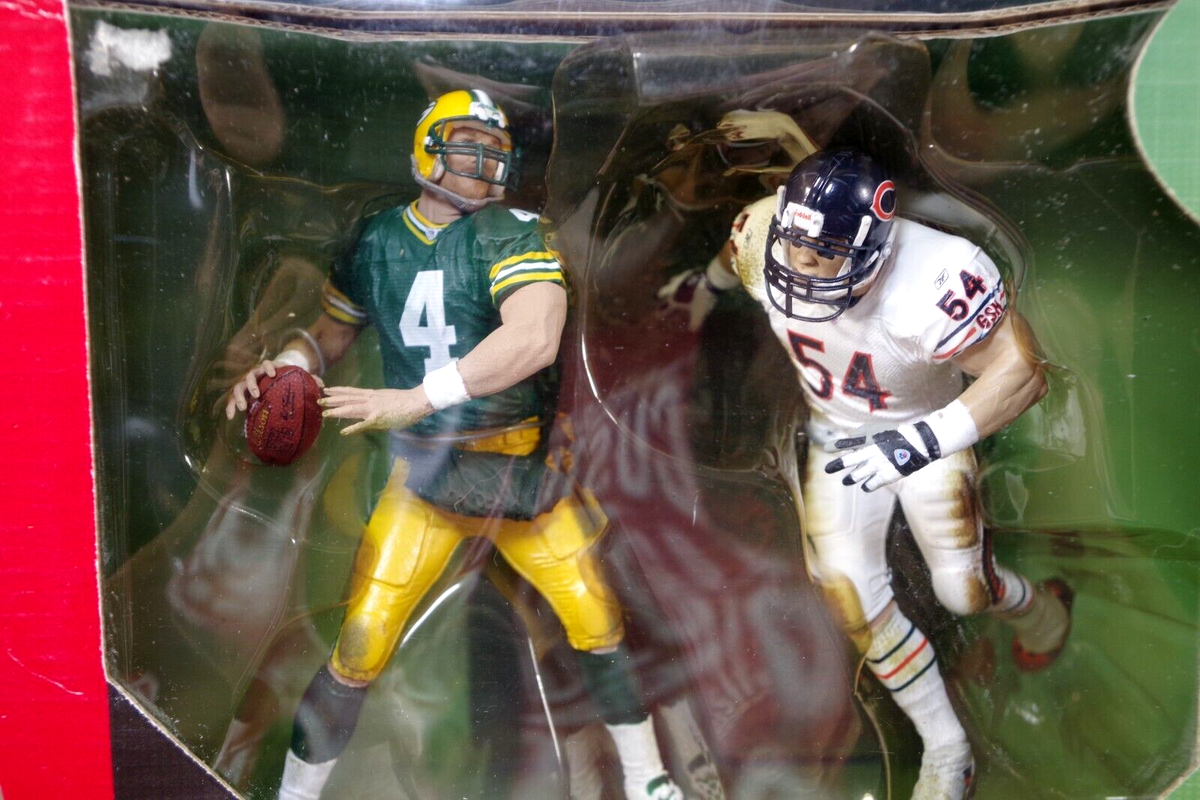 MCFARLANE BRETT FAVRE VS BRIAN URLACHER 2 PACK SET PACKERS NFL