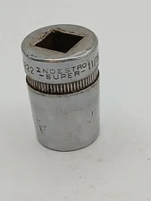 Vintage Indestro Super 1222 11/16" 1/2" Dr. 12 Pt. Socket