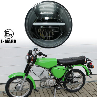 E24 5,75'' Scheinwerfer mit Tagfahrlicht Für Simson S51 S50 Schwalbe STAR KR51/2