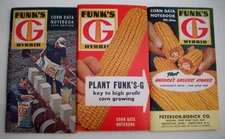 Lot of 3 Funk's G Hybrid Notebooks   1958 / 1959    1964 /65/66  1967 /68/69