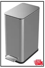 StyleWell Trash Can Step On Stainless Steel Finger Print Resistant Heavy Duty