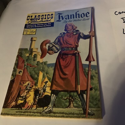 Classics Illustrated # 2 Ivanhoe 1968 Comic Book , 15c , silver age , ungraded