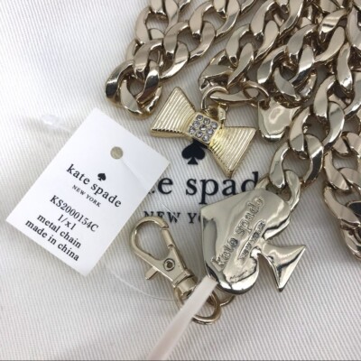 Kate Spade Gold Bow Chain Belt | New With Tags Kate Spade Gold Pave Crystal Bow Chain Belt | New With Tags  main image 3