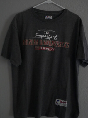 Majestic Property Of Arizona Diamondbacks Shirt Gray Size Large MLB