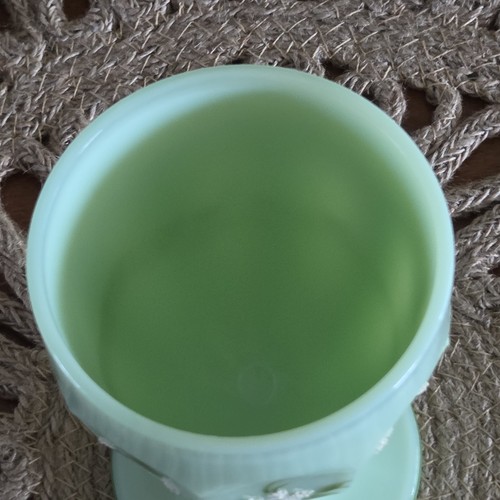 Vintage Westmoreland Sea Foam Green Milk Glass Lidded Candy Dish Signed 8"/READ - Picture 11 of 17
