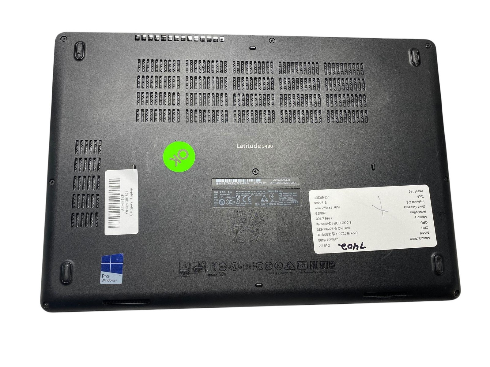 Dell Latitude 5480, 14-Inch Laptop, with Intel Core i5‑7200U, Windows 11 Pro