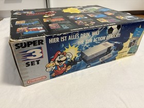 Nintendo NES Super 3 Set Mario Bros.-Tetris-World Cup OVP + Spiel, Controller