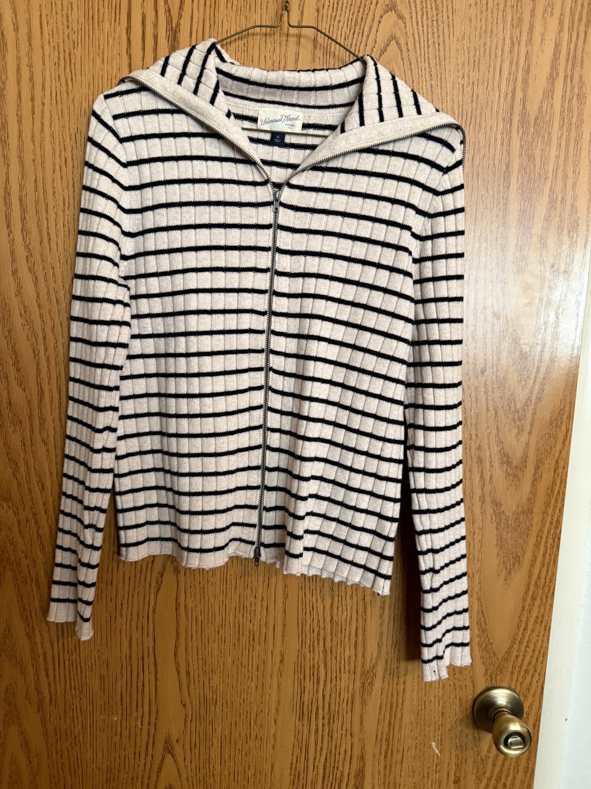 Universal Thread Fine Gauge Double Zip Sweater Ca… - image 1