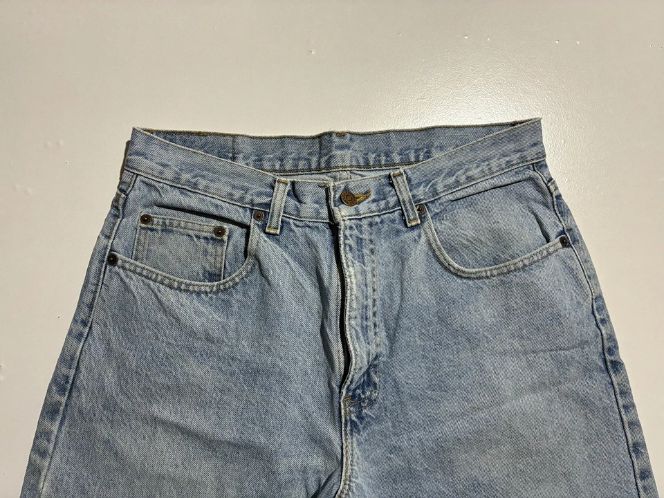 Vtg 1993 Arizona Jean Co USA Made Light Wash Jeans 32x30 100% Cotton 90s Denim - Image 3 of 4