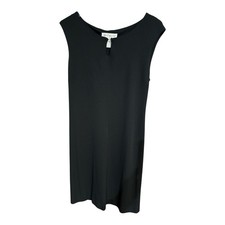 Jones New York Little Black Dress Large Sleeveless Classic Sheath Keyhole Neck