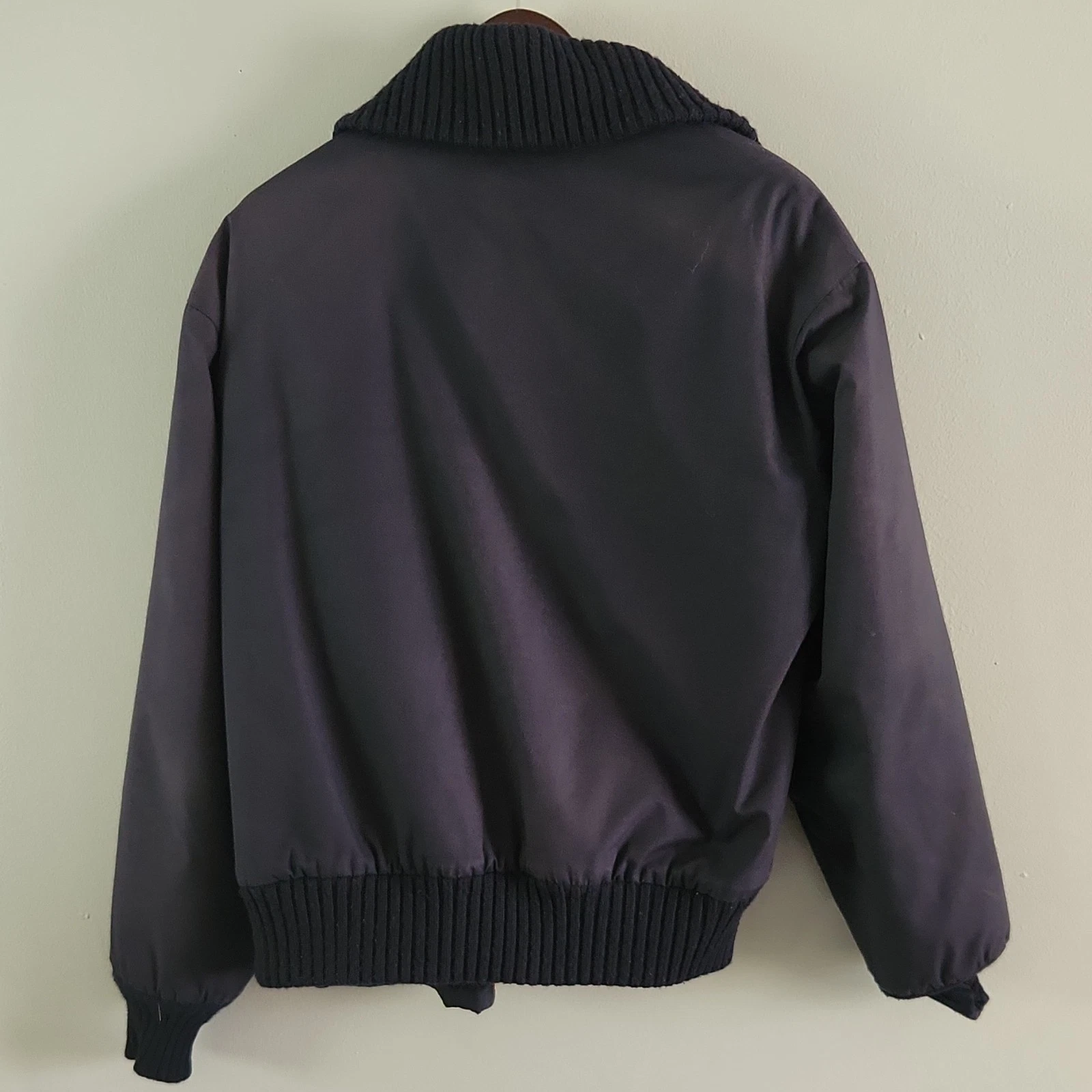 Zero King Men's Navy Nylon Bomber Jacket Zip Windproof  Water Resistant 44 image 5