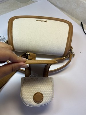 Lululemon Canvas Mini Bag- Natural/Chestnut Brown NWT Beautiful | eBay