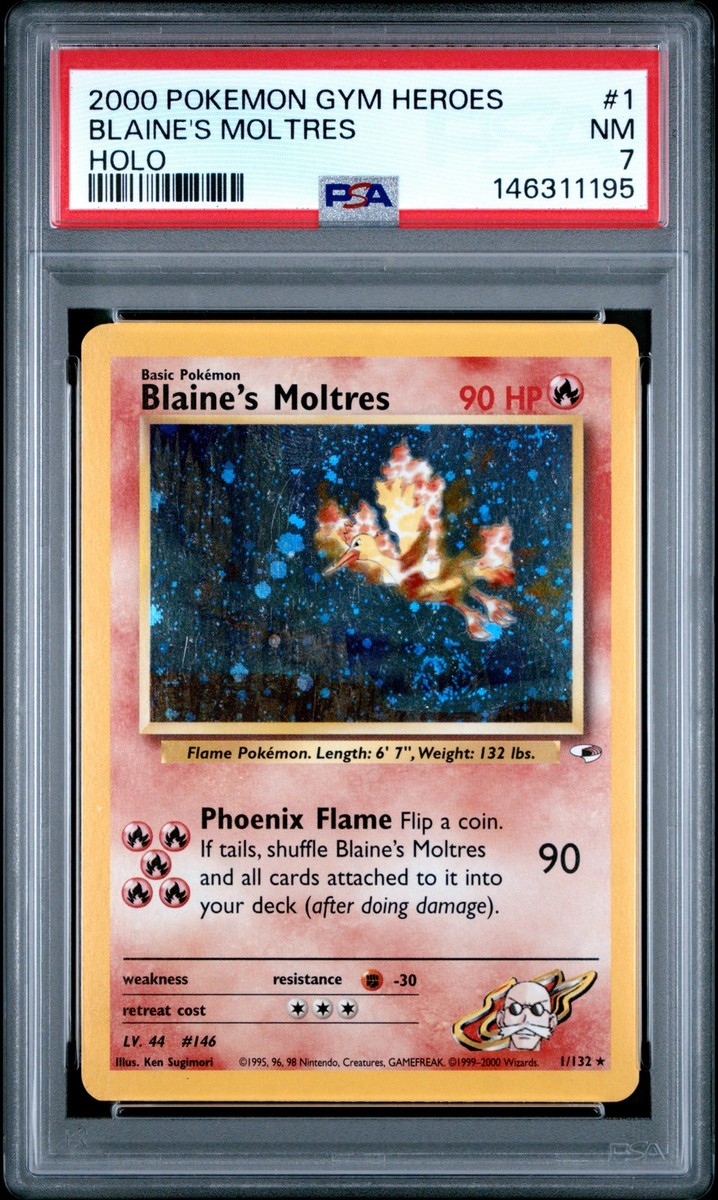 2000 POKEMON GYM HEROES HOLO #1 BLAINE'S MOLTRES PSA 7 | eBay