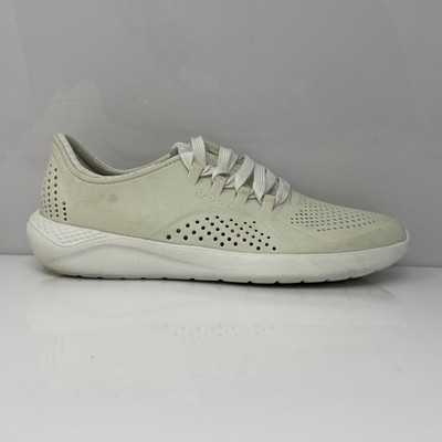 Crocs Womens Literide Pacer 205234 Gray Lace Up Casual Shoes Sneakers Size 9