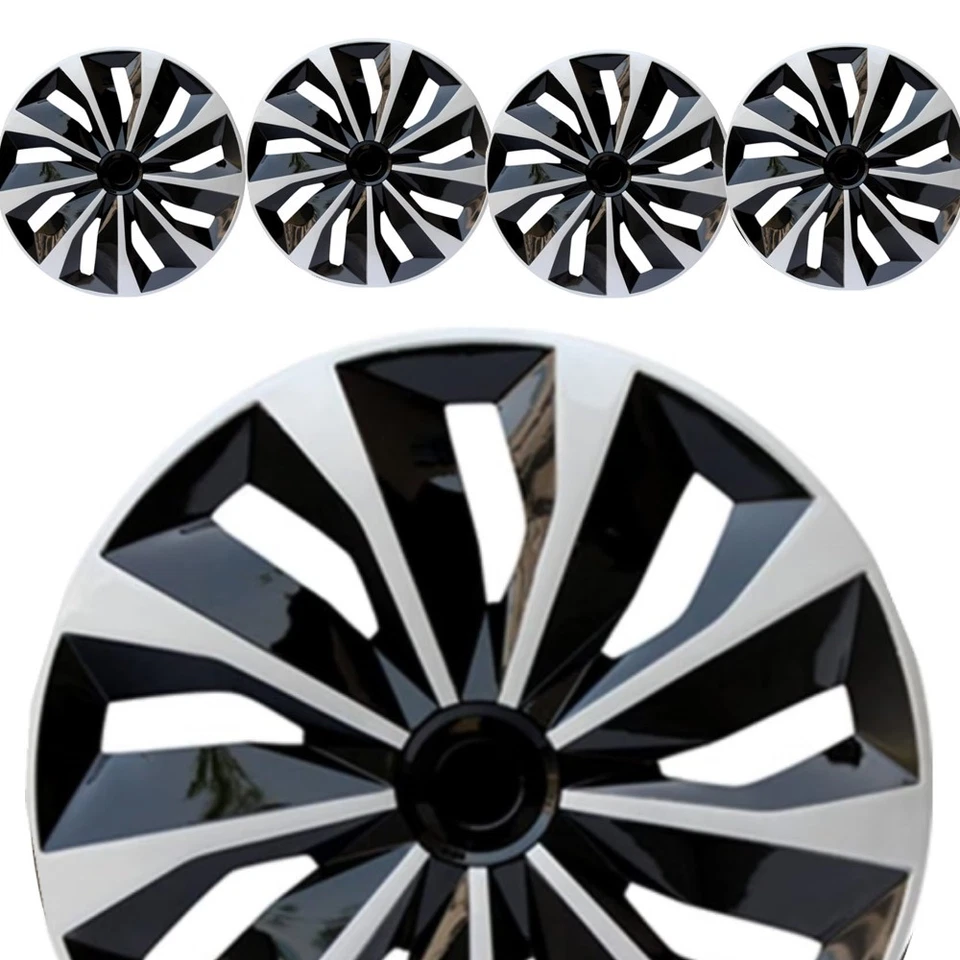 4PC Black and Silver wheel rim cover for R14 Rim，for 1992-2002 Mitsubishi Mirage - Image 3 of 4