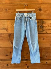AGOLDE Light Wash Lana Button Fly Organic Straight Leg Jeans - Size 26 - 0612SM
