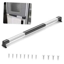 RV Screen Door Handle Grab Bar Adjustable Universal Fit Push Cross Bar Metal 