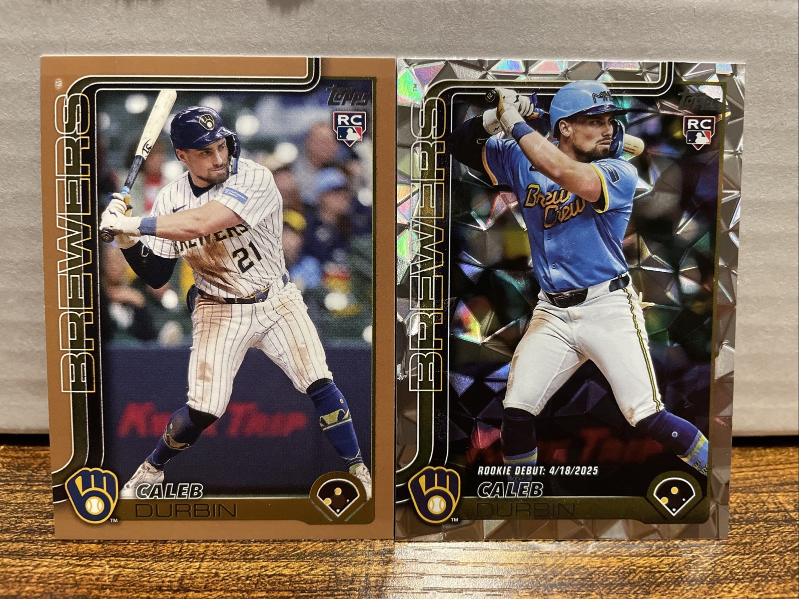 2025 Topps Update Caleb Durbin Gold /2025 #US170 RC Rookie Brewers