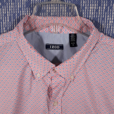 IZOD Shirt Short Sleeve Mens XL Preppy Stretch Performance Beach Sailing
