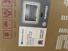 LED Bathroom   LED lighted Mirror Tempered Rectangle 36x28 in Silver LMS-3628
