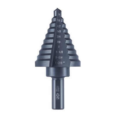 10 Sizes Step Drill Bit for Metal Sheet, 1/4 to 1-3/8 Inches High Speed... 