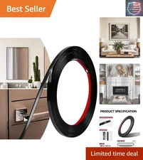 Waterproof Self-Adhesive Molding Trim - 20ft Matte Black Decorative Edge.