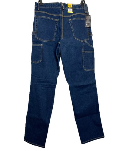 Caterpillar CAT Men's Workwear Carpenter Denim Jeans 32x34 Blue Utility Pant NWT