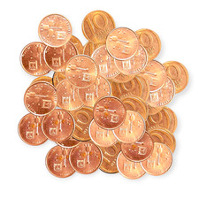 Lot of 200 Coins Israel 10 New Agorot Agora Coin Bronze Hebrew Grenadine Shekel