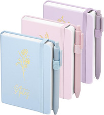 3 Pack Pocket Journaling Notebooks, A6 Small Notebook Total 360 Pages Journaling