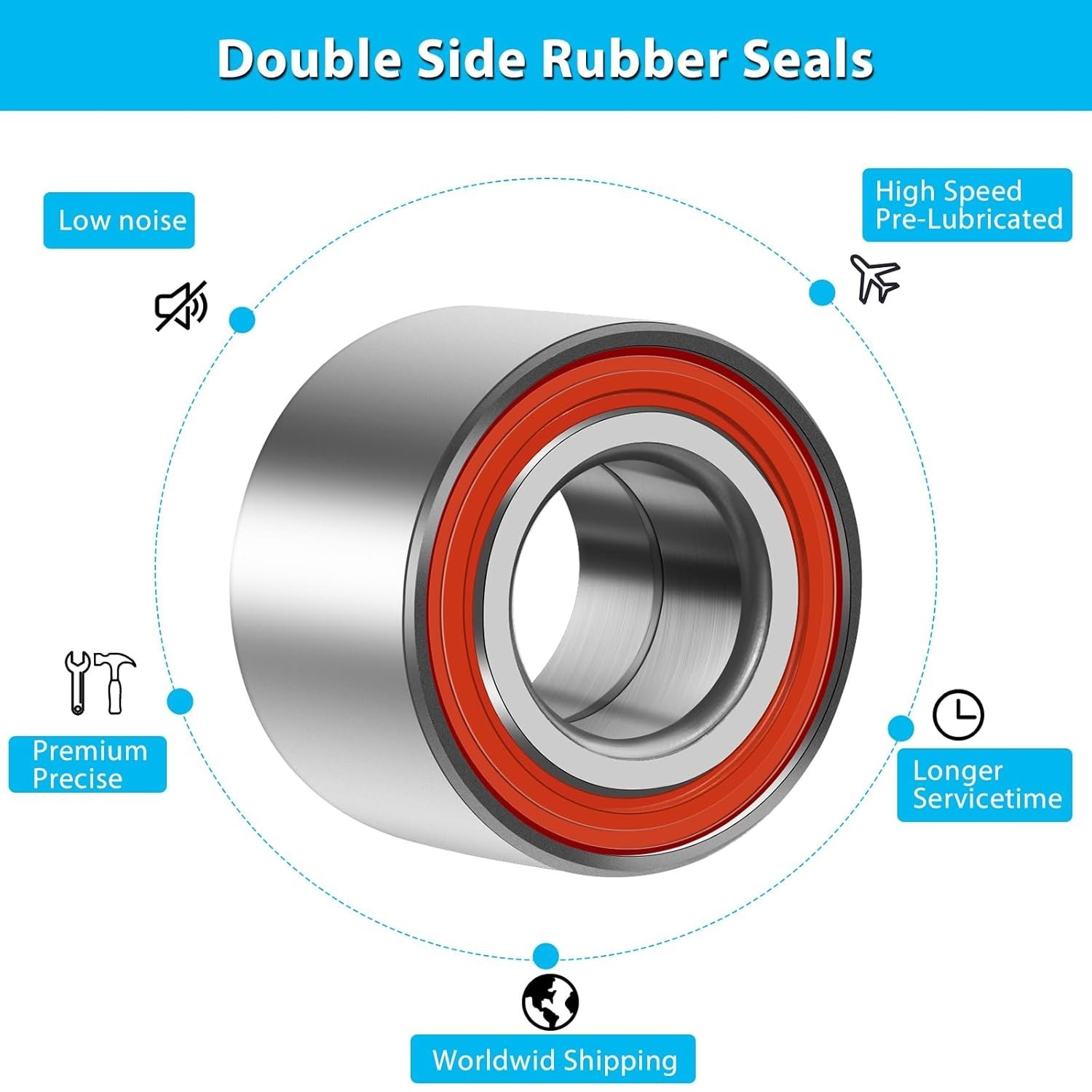 4 Pcs Wheel Bearings Kit for Can-Am Defender/Commander/Outlander/Maverick