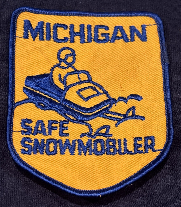 Vintage Michigan safe snowmobile patch