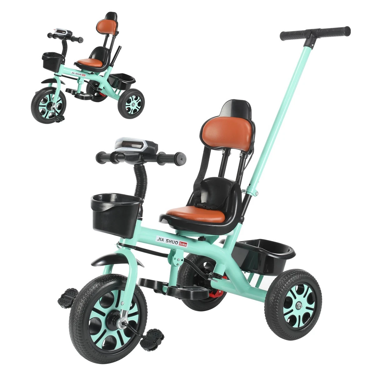 Produktbild von Belfoyer 4-in-1 Kinderdreirad Mit Schubstange, Dreirad Ab 1