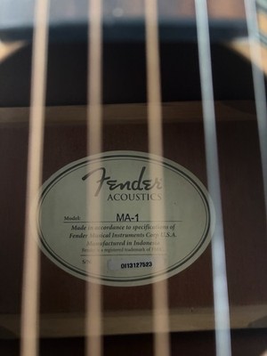 Fender MA-1 Acoustic Guitar Natural Parlor 6-String Spruce