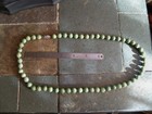 Vintage sterling Necklace apple pea Green Jade Jadeite gemstone long bead beaded — photo 3