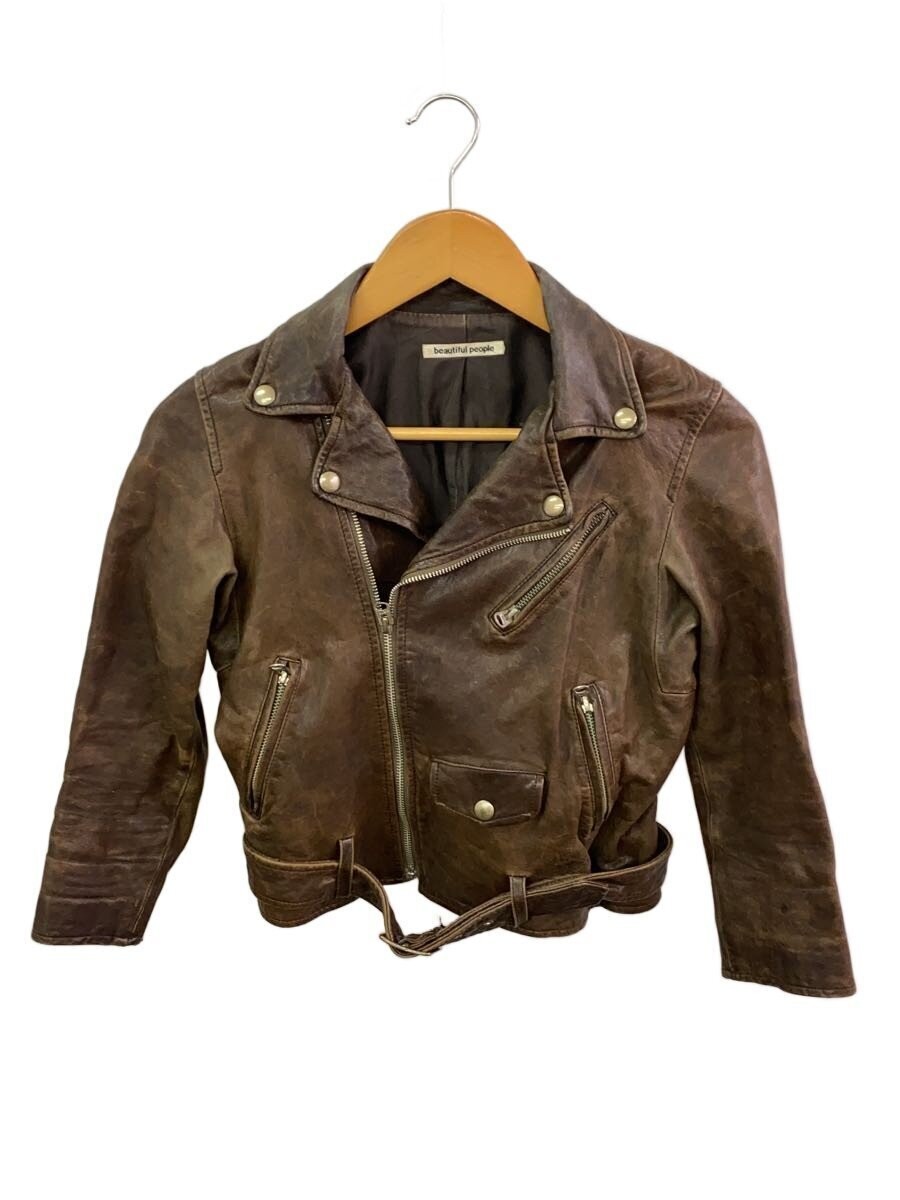 Beautiful People Double Riders/Jacket/130Cm/Leather/Brw/1520402401 3566