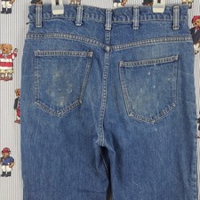 Vintage 70s Sears Jeans Joint med wash distressed high waisted bellbottom 34 med